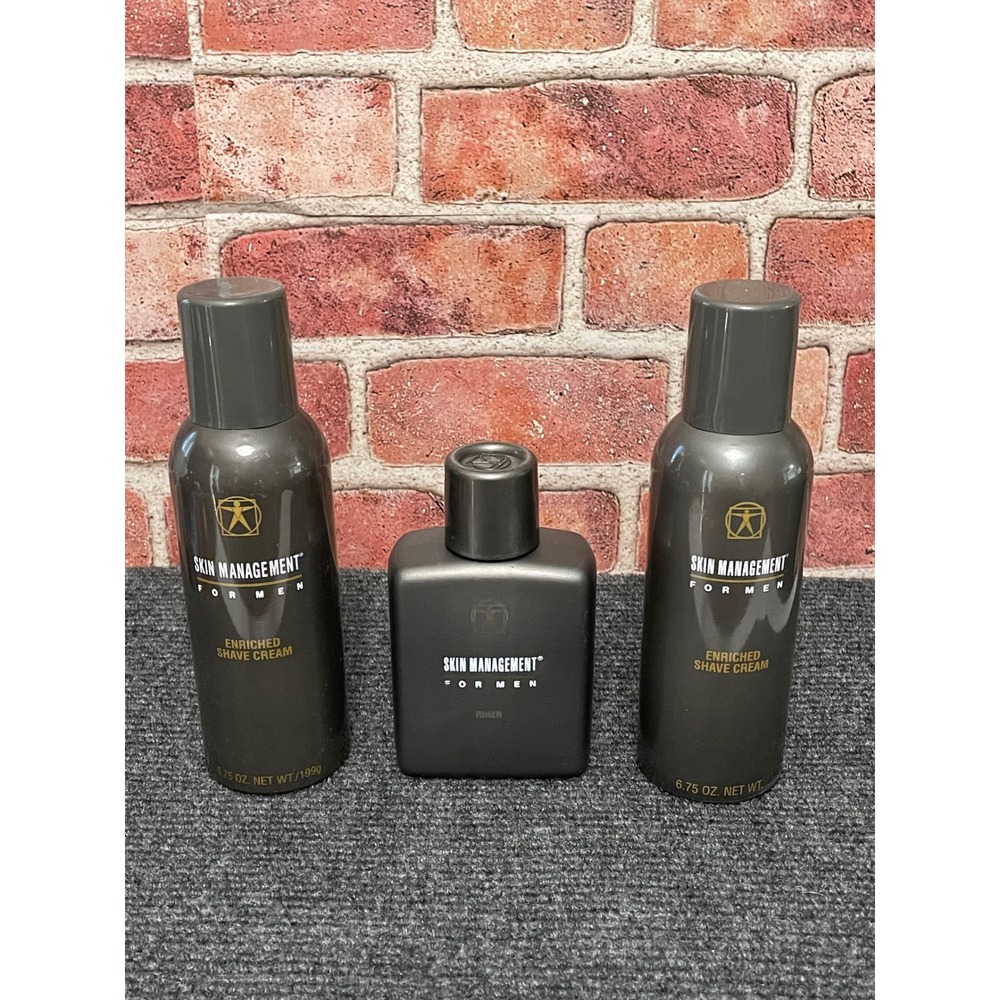 Skin Management‎ For Men Enriched Shave Cream 6.75 oz & Toner 3pc Grooming Set